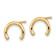 14k Yellow Gold Polished U Shape Tube Stud Earrings