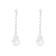 5.5-6 mm White Cultured Freshwater Pearl Rhodium Over Sterling Silver Earrings
