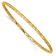 14k Yellow Gold 3mm Polished Textured Slip-on Bangle Bracelet