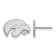 Rhodium Over Sterling Silver  LogoArt University of Iowa Extra Small
Post Earrings