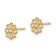 14k Yellow Gold Children's Textured Cubic Zirconia 7mm Flower Stud Earrings