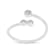 Lab Grown Diamond Bypass Rhodium over Sterling Silver Open Ring
