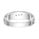 Rhodium Over 14K White Gold AA Quality Trio Mens Wedding Band