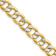 14k Yellow Gold and Rhodium Over 14k Yellow Gold 7.75mm Pave Curb 24
Inch Chain