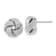 Rhodium Over 14K White Gold Polished Textured Love Knot Stud Earrings