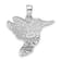 Rhodium Over Sterling Silver Crystal Hummingbird Pendant