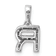 14K White Gold Diamond Letter R Initial with Bail Pendant