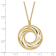 14K Yellow Gold Polished and Brushed Necklace