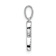 Rhodium Over 14k White Gold Diamond Letter R Initial Pendant