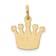 14K Yellow Gold Kings Crown Charm