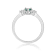 Emerald with White Sapphire Accents Sterling Silver Ring, 0.62ctw