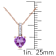 Amethyst & Diamond 10K Rose Gold Pendant With Chain 0.72ctw
