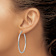Rhodium Over 14k White Gold Polished 1 3/4" Tube Hoop Earrings