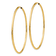 14k Yellow Gold Polished 2 3/8" Round Endless Hoop Earrings