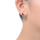 Ruby Color CZ Teardrop Stud Earrings In Sterling Silver