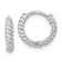 Rhodium Over 14k White Gold 3/8" Children's Polished Hoop Earrings