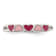 Rhodium Over Sterling Silver Children's Enameled Hearts Ring
