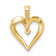 14k Yellow Gold Diamond Heart Pendant