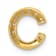 14K Yellow Gold Diamond Letter C Initial Charm