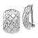 Rhodium Over 14k White Gold Polished and Textured Quilted Non-pierced
Omega Back Earrings