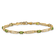 14k Yellow Gold and Rhodium Over 14k Yellow Gold Peridot and Diamond Bracelet