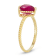 Heart Mahaleo® Ruby 10K Yellow Gold Twist Band Ring 2.50ctw