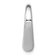 Rhodium Over 14k White Gold 3D Polished Heart Chain Slide Pendant
