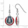 Rhodium Over Sterling Silver MLB LogoArt LA Angels Enamel Dangle Earrings