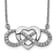Rhodium Over 14K White Gold Lab Grown Diamond Infinity Heart 18 Inch Necklace