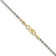 14k Tri-color Gold 1.75mm Solid Diamond-Cut Rope 16 Inch Chain