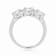 White Topaz and Moissanite Sterling Silver 3-Stone Ring