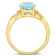 Sky Blue Topaz and Diamond 10K Yellow Gold Ring 3.81ctw