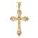 14k Two-tone Gold Diamond-Cut Cross Pendant