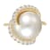 13-14mm Round White Freshwater Pearl with 0.48ctw Diamond 14K Yellow
Gold Ring
