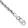 Rhodium Over 10k White Gold 2.25mm Diamond-Cut Quadruple Rope Link Bracelet