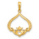 14k Yellow Gold Polished and Textured Claddagh Pendant