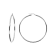 Sterling Silver Polished 2-1/2" Round Hoop Earrings