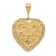 14k Yellow Gold Textured Reversible For My Daughter Heart Pendant