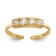 14K Yellow Gold CZ Toe Ring 0.015ctw minimum