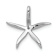 Rhodium Over 14k White Gold Diamond Starfish Chain Slide Pendant