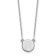Rhodium Over 14k White Gold Tiny Circle Block Letter R Initial Pendant
Cable Link 18 Inch Necklace
