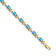 14k Yellow Gold Floral Diamond and Blue Topaz Bracelet