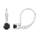 4mm Round Black Onyx Rhodium Over 14k White Gold Drop Earrings