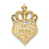 14K Two-tone Gold  Textured Daddy's Little Girl Heart Slide Pendant