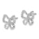 Rhodium Over 14K White Gold 10mm Diamond Butterfly Stud Earrings