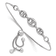 Rhodium Over Sterling Silver Fancy Adjustable Bracelet