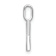 14K White Gold Diamond Lower Case Letter X Initial Pendant
