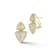 Rachel Zoe Pave Puffed Triangle Stud Earrings in 14K Gold Over Sterling Silver