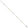 14k Tri-color Gold Oval Link Bracelet