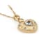 Heart Aquamarine And Blue Zircon Pendant Necklace In 18K Gold Over
Sterling Silver